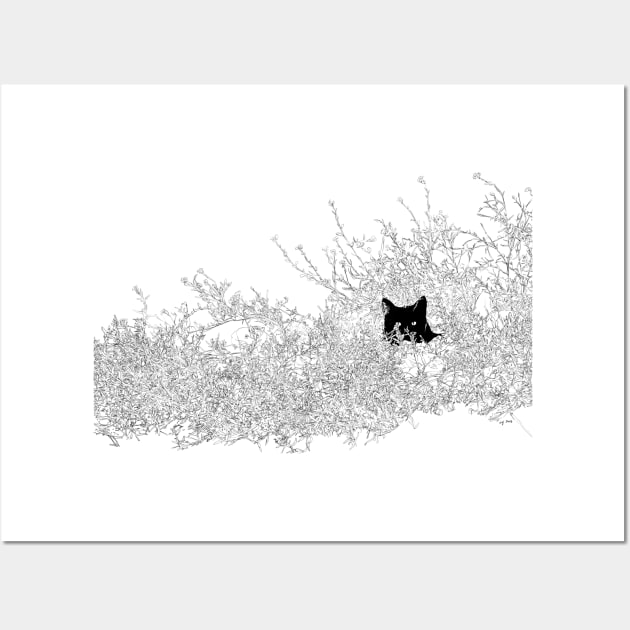 Hidden Black Cat Wall Art by WendiStrangFrost